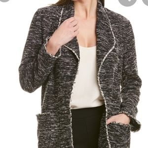 Max Studio Shawl Collar Tweed Duster, Size M